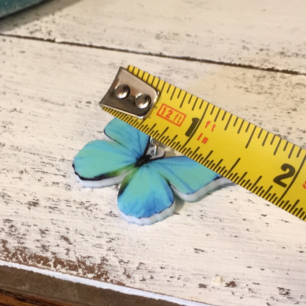 Acrylic Butterfly Earrings - Picture 8 of 8